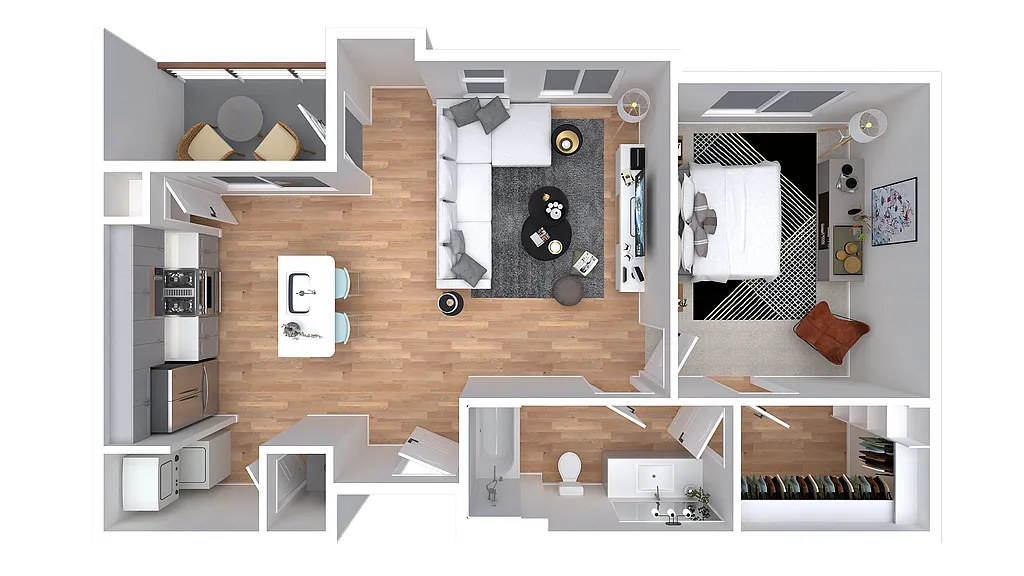 Floor plan 1X1-771