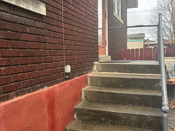 Entrance on the side of the building