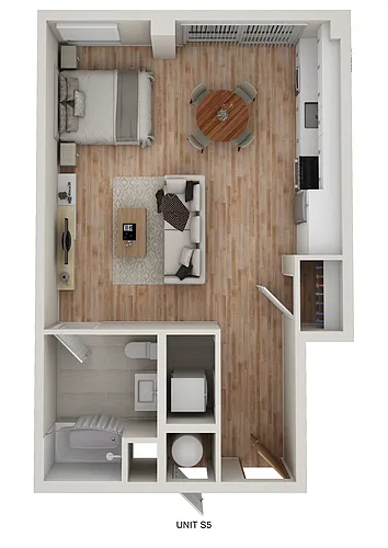 Floor plan S5 - Dune - Studio