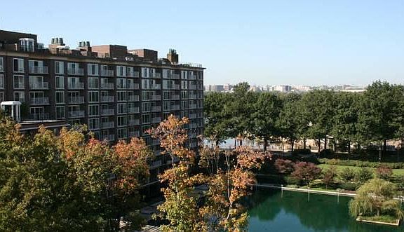 View of Reflecting Pool and South Building - Apt S-908 cupola is at upper left.