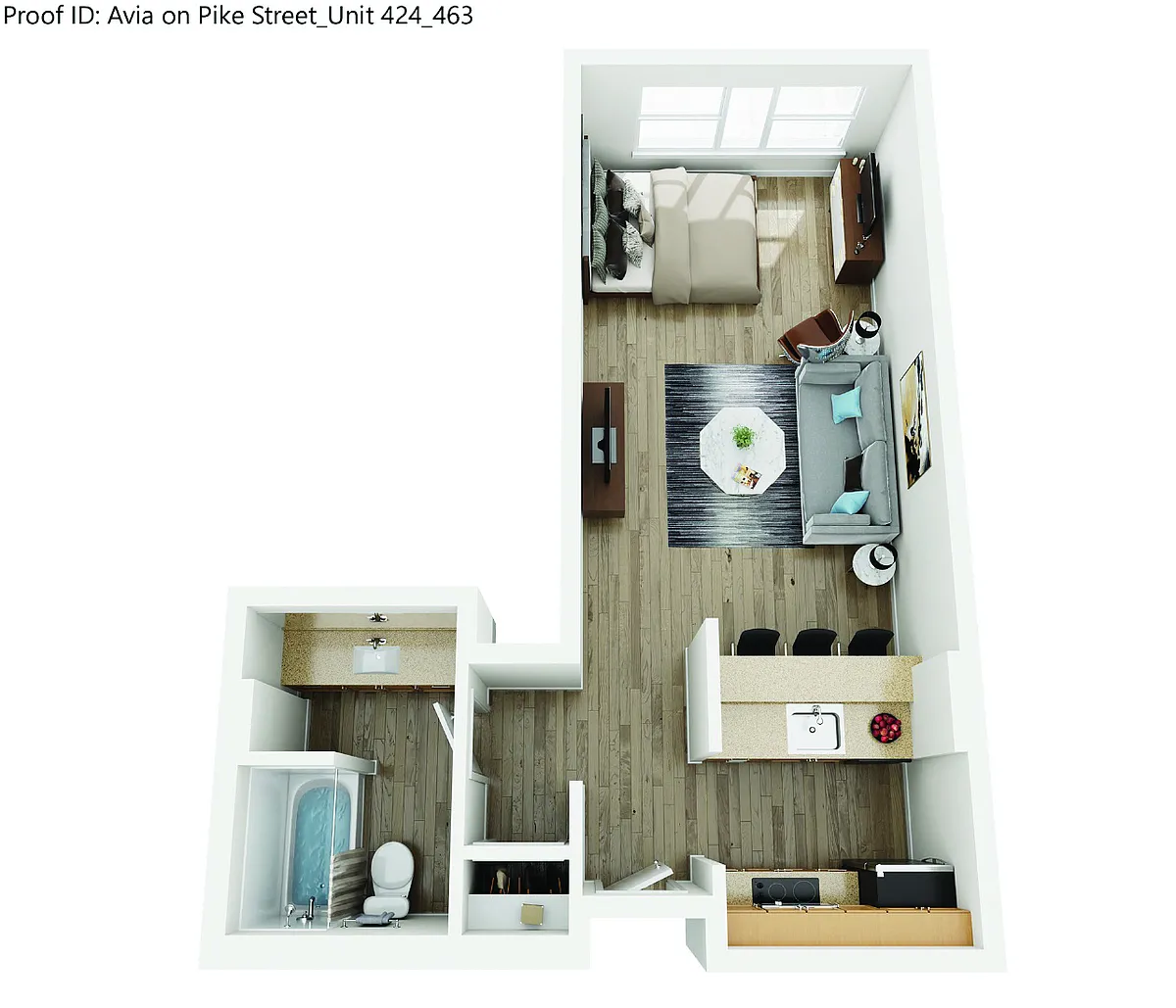 Floor plan The Everett: INCOME-RESTRICTED