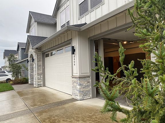 Front entrance and garage