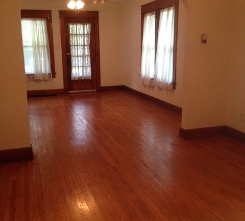 Dining room looking into living room