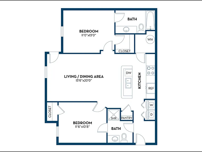Devonshire | 2BD, 2BA | 970SF Devonshire | 2BD, 2BA | 970SF