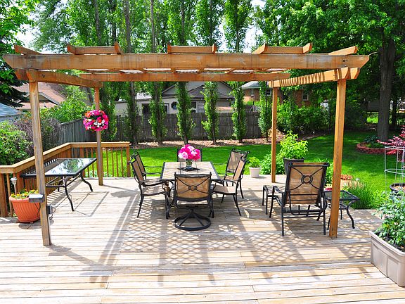 Deck view from house