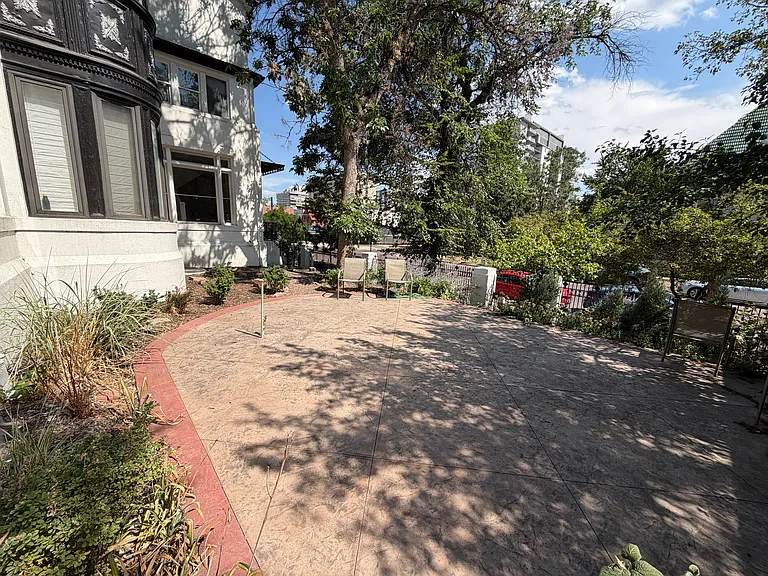 Shared yard patio.