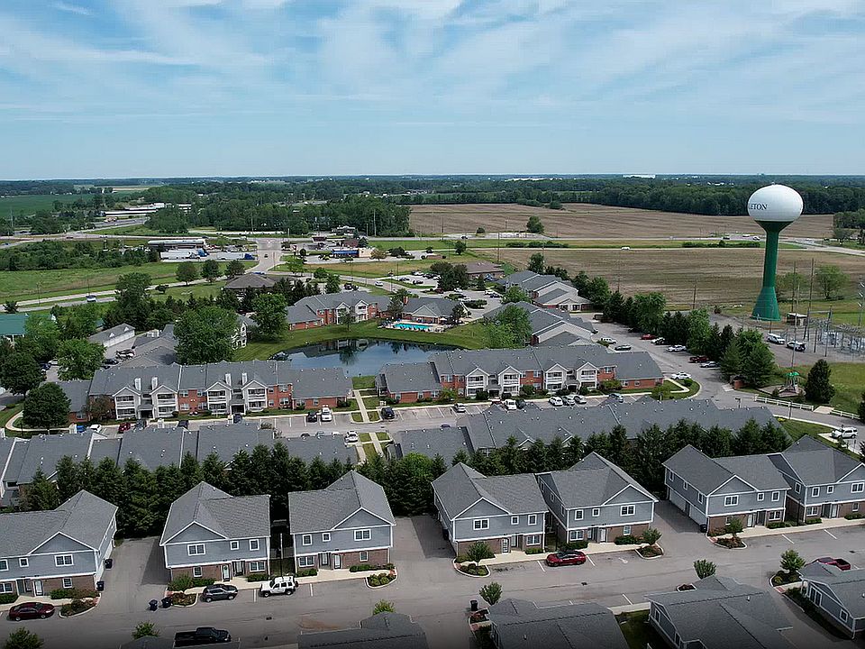 An aerial view of Hamilton Station Apartments in Pendleton_peaceful, well-placed, and thoughtfully designed for everyday living.