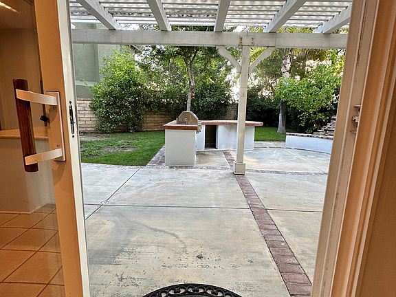 View to the backyard from inside