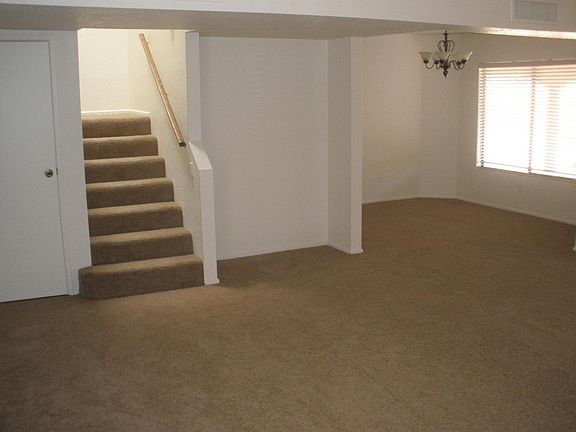 Living room looking from fireplace