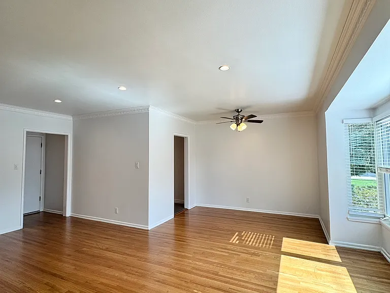 Living room and dining room