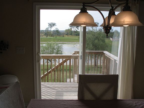 view from kitchen to rear deck