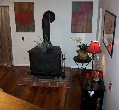 Woodstove in Family Rm