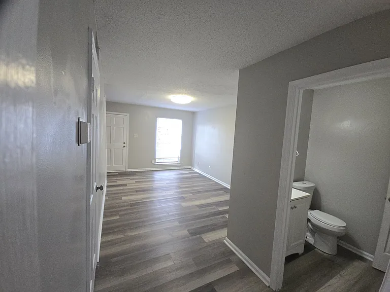 Living room and half bath