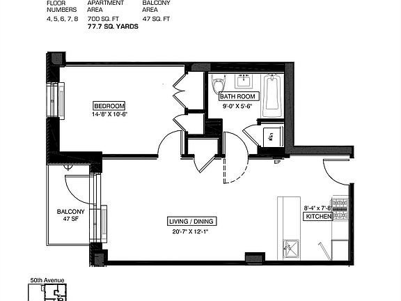 2nd image of 226 50th Ave APT 7D