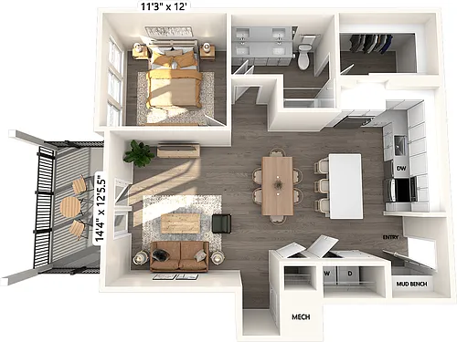 Floor plan A5-892sf-234