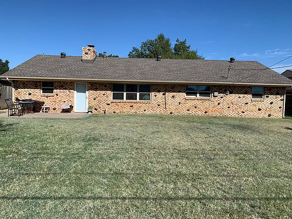 Patio and large back yard