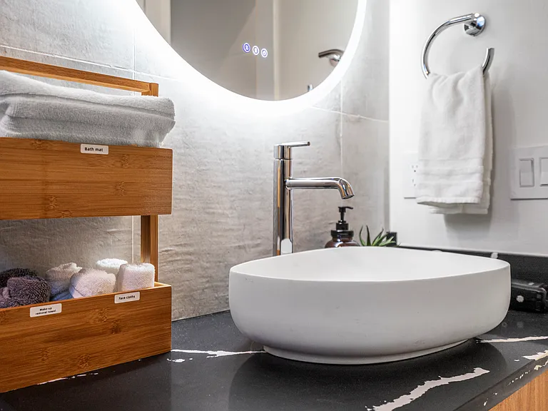 Modern bathroom vanity.