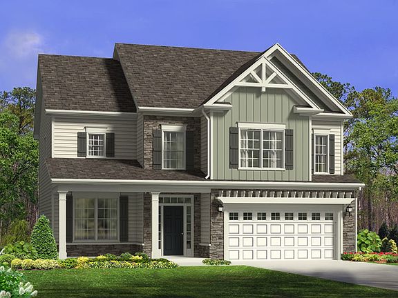 The Claremont Bent Tree Homesite 36 Front Exterior Rendering