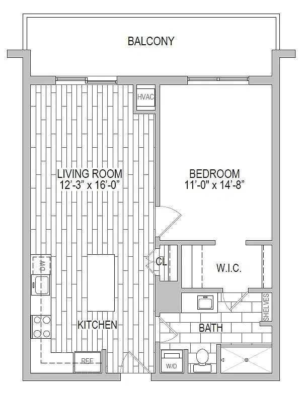 Floor plan 1x1 Modernized