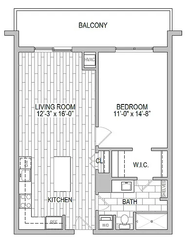 Floor plan 1x1 Modernized