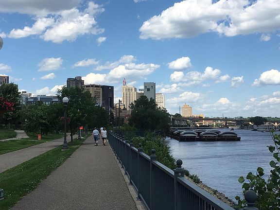 Walking path just outside of the building