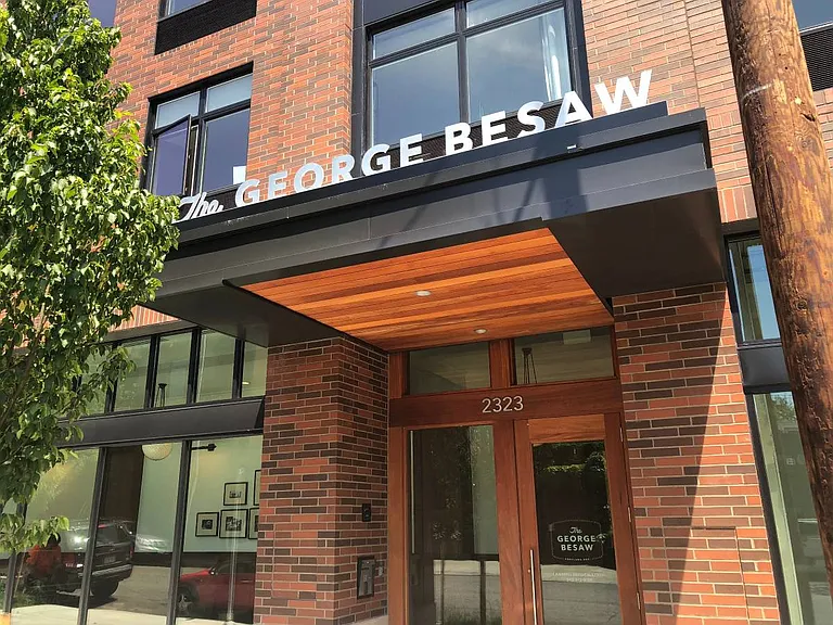 The George Besaw Apartments Front Entrance Exterior