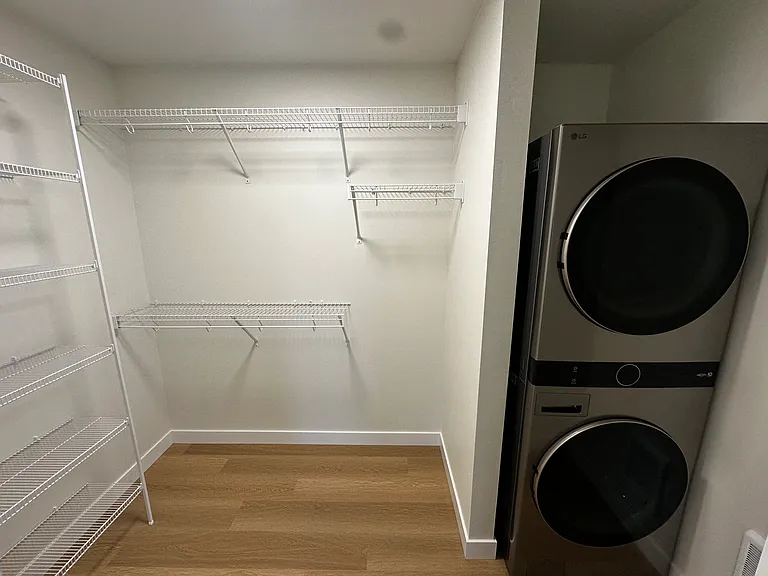 Primary walk in closet.
