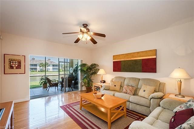 Living area with lake view