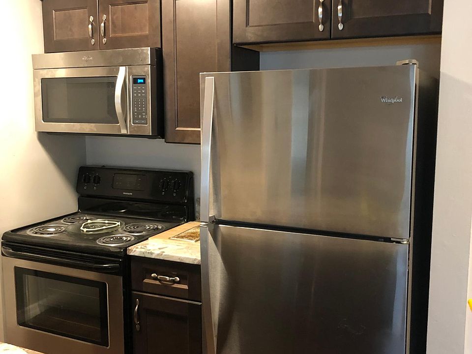 Updated kitchen with stainless steel appliances