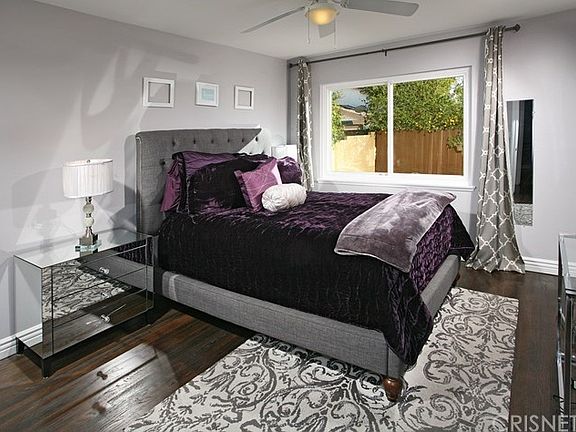 The spacious and tranquil master suite is drenched