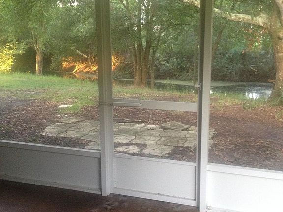 Screened porch looking west