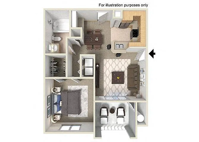 Floor plan A 706 SF San Diego