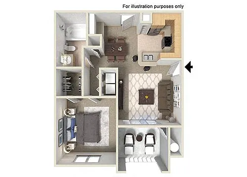 Floor plan A 706 SF San Diego