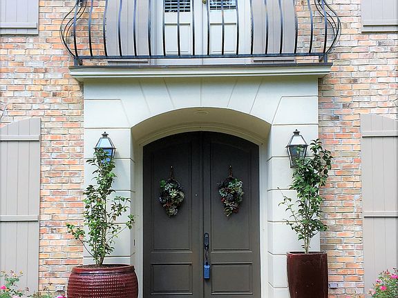 Double Wooden Door Entry