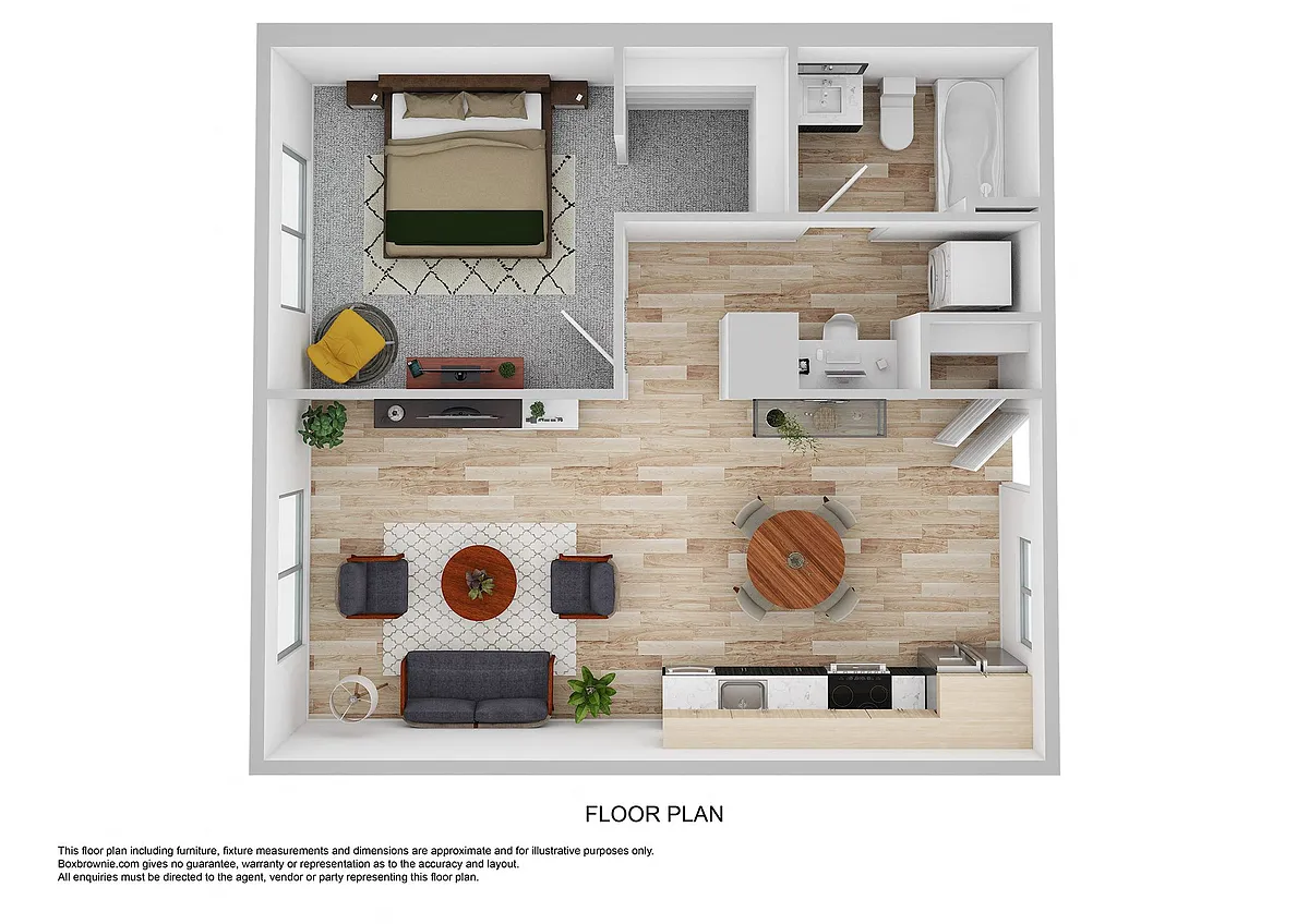 Floor plan One Bedroom One Bath