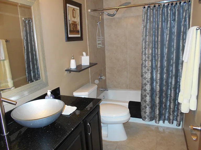 Hall Bath with tub/shower combo
Large linen closet