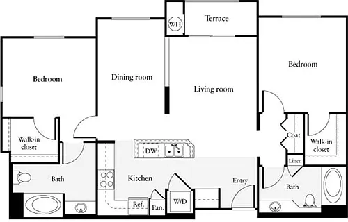 Floor plan 2 Bedrooms B