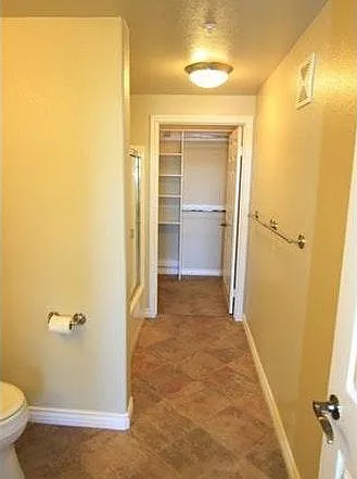 Master bath room and large walk-in closet