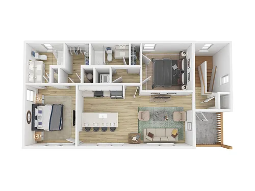 Floor plan 2br Carriage