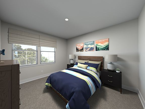 Secondary bedroom in the Townsend floorplan at Meritage Homes.