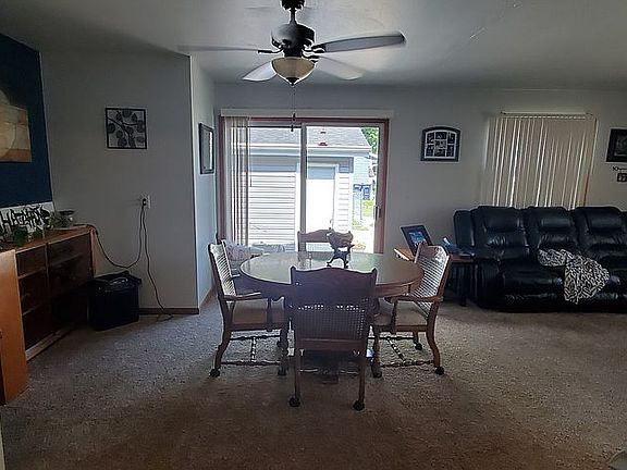 Dining room; patio doors