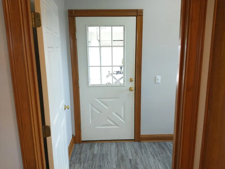 Laundry to garage door