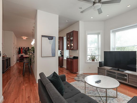1st-floor living room/kitchen