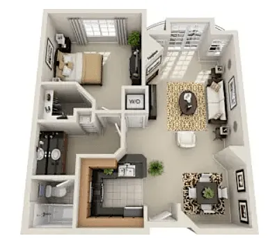 Floor plan 1 Bedroom