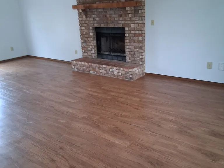living room with fireplace