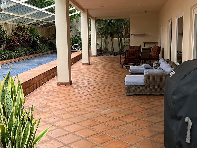 Back Lanai with lap-pool - shared space with hosts