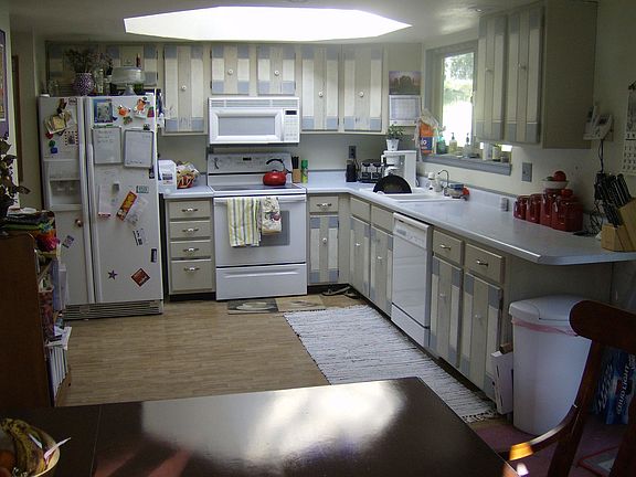 Kitchen with skylight