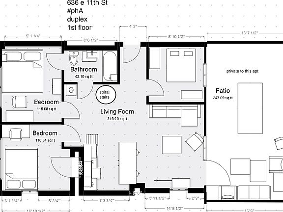2nd image of 636 E 11th St #Penthouse A