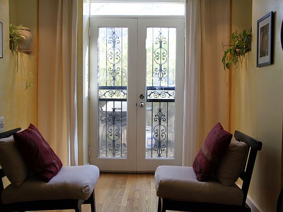 French doors to patio