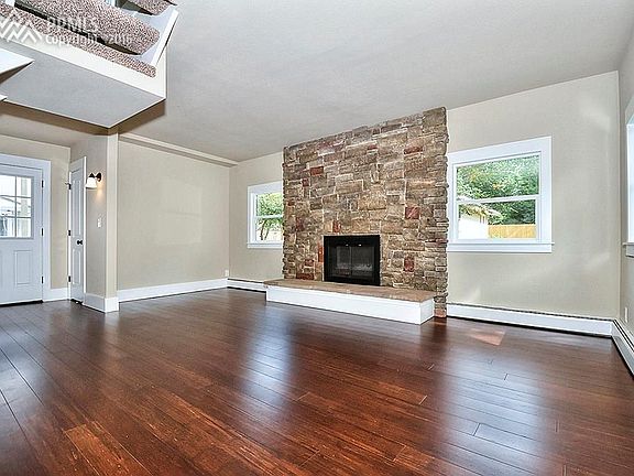 Stacked Stone Fireplace!